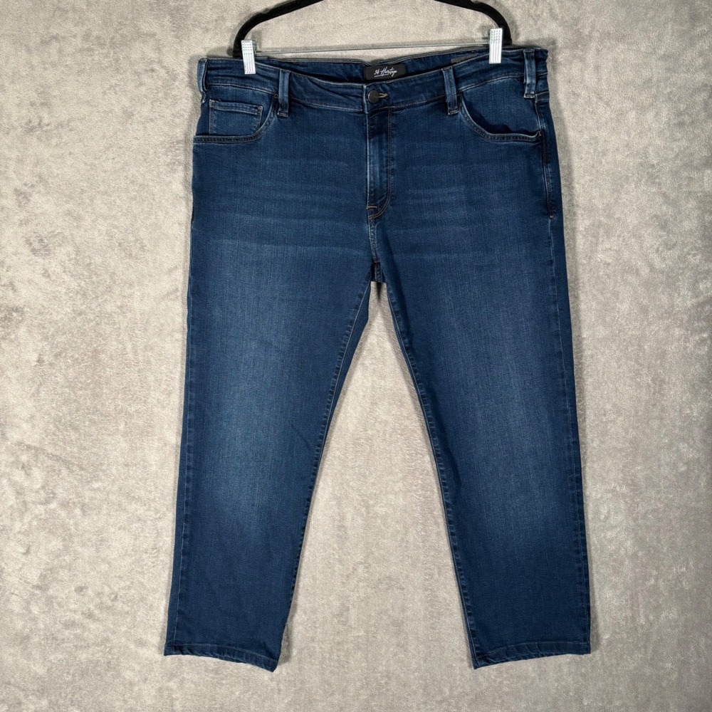 34‎ Heritage Courage Mid Rise StraightJeans Mens Fit 42x34 Blue Dark Wash